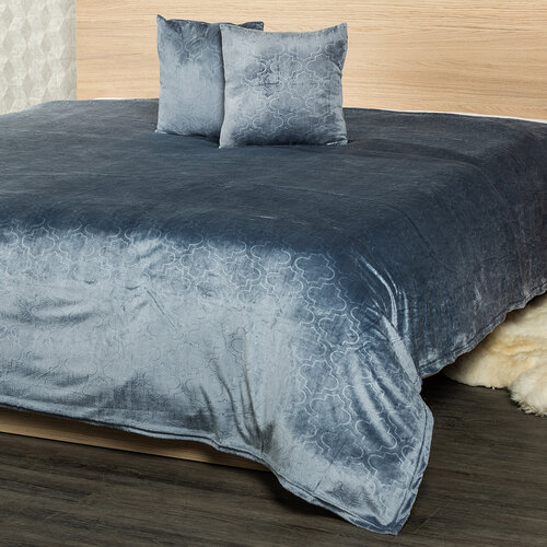 Cuvertură pat 4Home Salazar albastru-gri, 220 x 240, 2x 40 x 40 cm