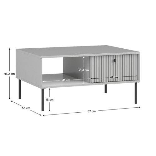 Konferenčný stolík ARIS, sivý