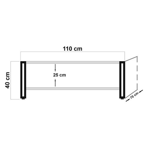 Stolik konferencyjny Cosmo Atlantic Pine and Black