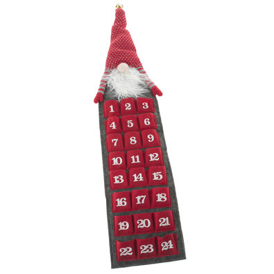 Textil-Adventskalender Zwerg, 20 x 75 cm