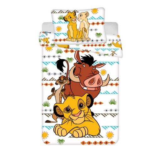 Lenjerie de pat din bumbac Jerry Fabrics Lion King Africa, 140 x 200 cm, 70 x 90 cm