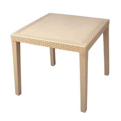Kerti asztal Ratan Lux, 73 x 75,5 x 75,5 cm,pezsgő színű