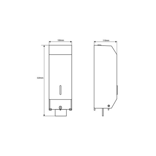 SAPHO XP103 folyékony szappanadagoló 1100 ml,csiszolt rozsdamentes acél