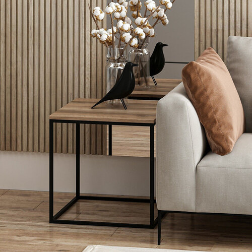Beistelltischtisch Basak Walnut