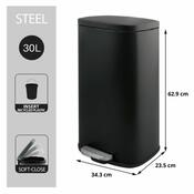 Spirella Pedálový odpadkový koš soft-close Akira 30 l, matná černá