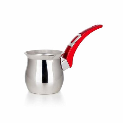 Banquet Džezva iz nerjavečega jekla VISTA Red 350ml, zaobljen ročaj