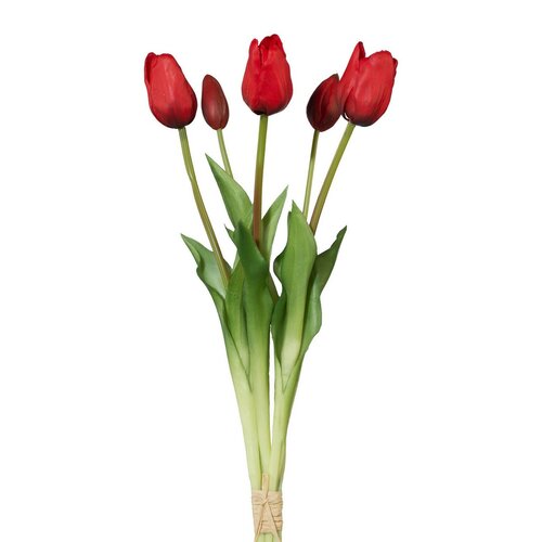 Umelý zväzok Tulipánov červená, 48 cm
