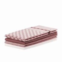 DecoKing Küchentuch Louie Rose, 50 x 70 cm, 3-er Set