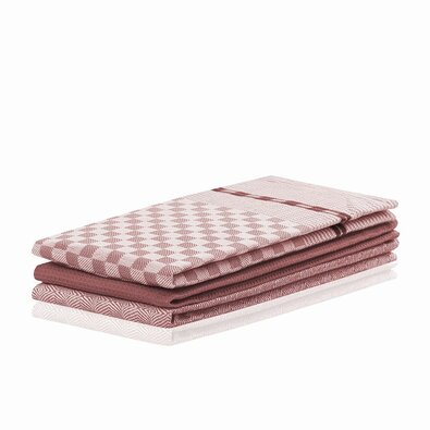 DecoKing Küchentuch Louie Rose, 50 x 70 cm, 3-er Set