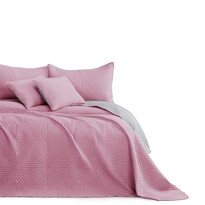 AmeliaHome Narzuta na łóżko Sota palepink - pearlsilver, 220 x 240 cm