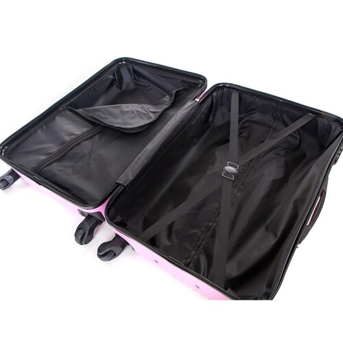 Pretty UP Cestovný škrupinový kufor ABS03 M, ružová