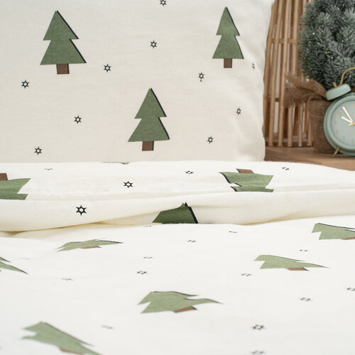 4Home Flanelowa pościel Little Trees, 140 x 200 cm, 70 x 90 cm