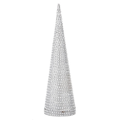 Svietiaca LED dekorácia kužeľ Diamonds, 47 cm