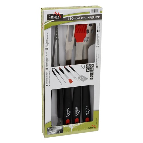 Cattara Inferno Grillwerkzeug Set, 4 Teile