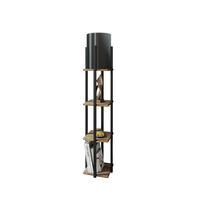 Stojacia lampa Nora - Black, Natural