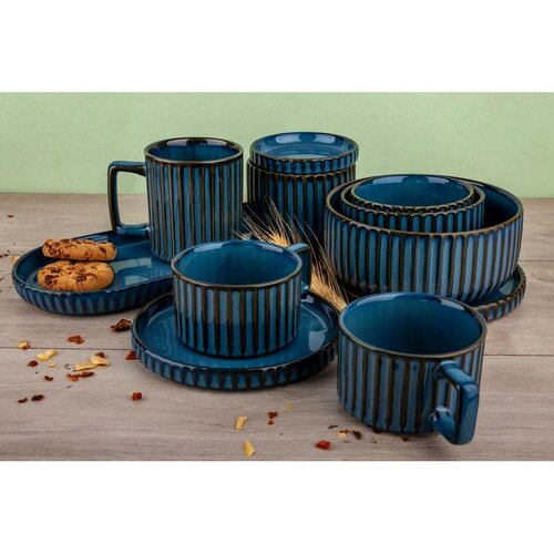 Миска Toro Stoneware з кришкою, 290 мл, синя