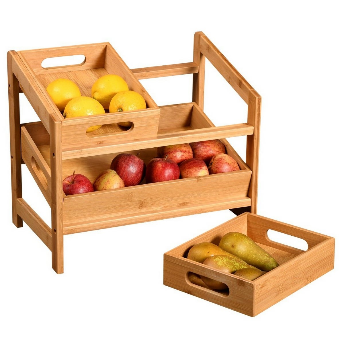 Kesper 58851 Konyhai polc 3 rekeszes bambusz, 39,5x 26 x 35,5 cm termék 2. képe