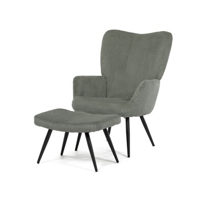 Pihenőfotel lábtartóval L7285 GRN6, zöld