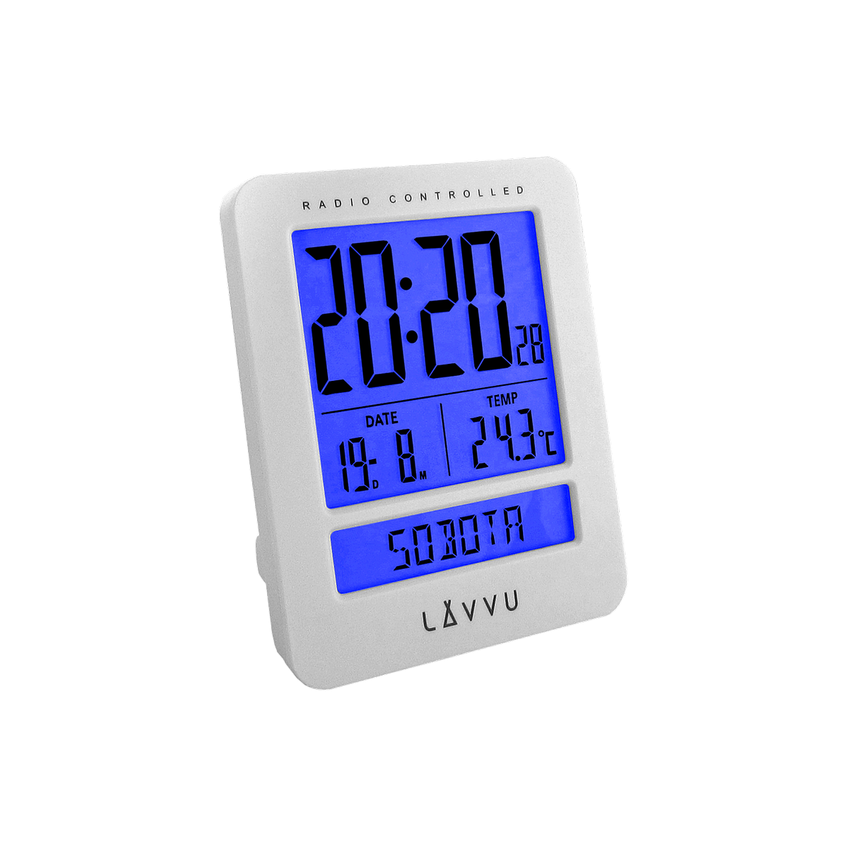 Digitális Lavvu Duo White LAR0020 ébresztőóra, 9,2 cm