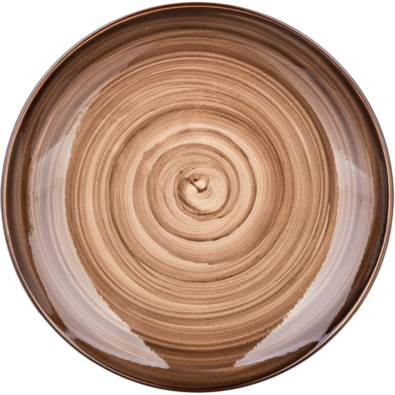 Banquet Flacher Teller PALAS, 27 cm, braun