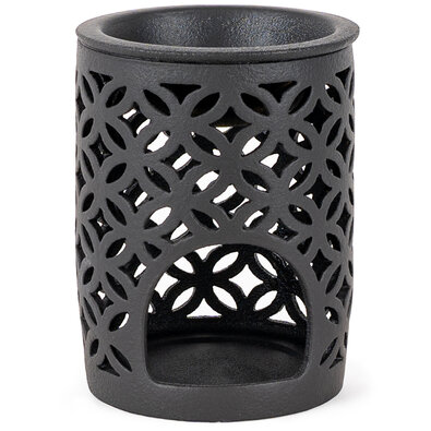 Porcelanowy kominek zapachowy Whittle czarny, 8,5 x 12 cm