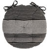 Pernă scaun matlasată Dungi gri, rotundă, 40 cm