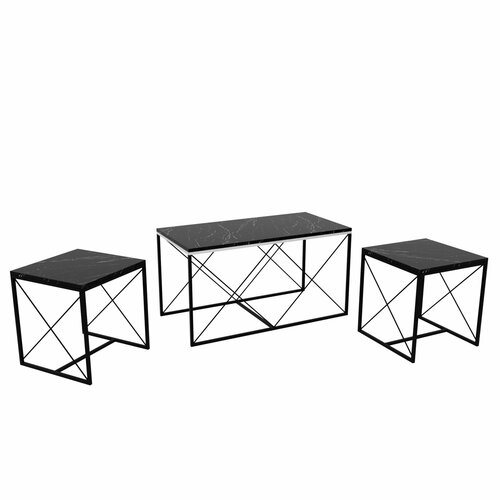 Stolik konferencyjny Defne Black Marble