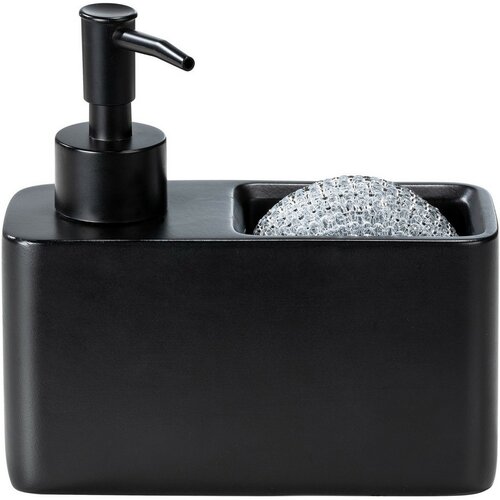 Dozator de detergent cu spațiu pentru burete WenkoResa, negru