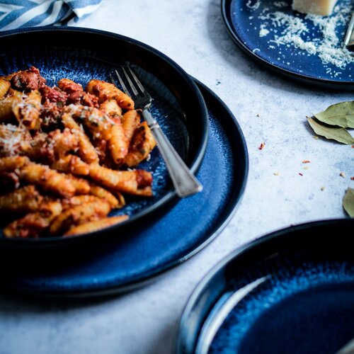 Mäser Súprava plytkých a hlbokých tanierov 12 ks NIARA – modrá