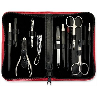 Kellermann 5204 P N set za manikuro in pedikuro,rdeč