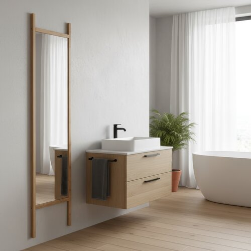 Oglinda de perete B028 NAT, bambus