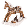 Ozdoba świąteczna Konik na biegunach, brązowy,żywica, 17 cm