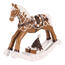 Božična dekoracija Houpací koník, rjava,poli-resin, 17 cm
