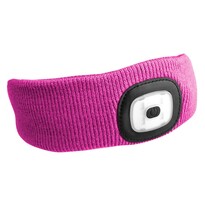 Sixtol fejpánt fejlámpával 45 lm, USB, uni, rózsaszín
