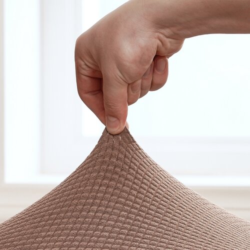 4Home Stretch prevleka za stol Magic clean rjava, 45 - 50 cm, komplet 2 kosov