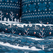 Lenjerie de pat 4Home Winter village, din bumbac, 160 x 200 cm, 70 x 80 cm