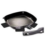 Berlinger Haus Grillpfanne mit abnehmbarem Griff Carbon PRO Line, 28 cm