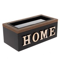 Holzbox für Teebeutel HOME, 16,5 x 10 x 8 cm