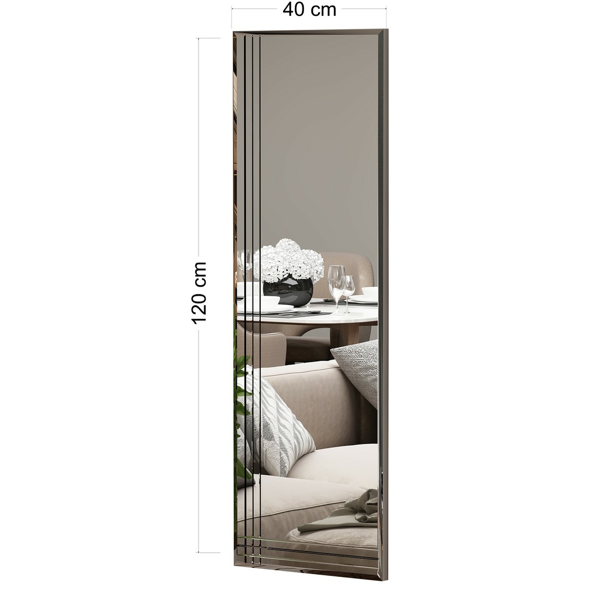 Zrkadlo Trio Transparent 40 x 120 cm