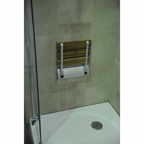 AQUALINE AE236 scaun de duș pliabil 32 x 32,5 cm, bambus