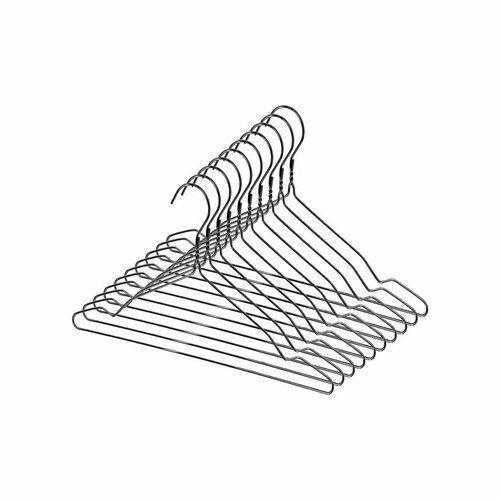 Compactor 10-delni set kovinskih ramensk, črn