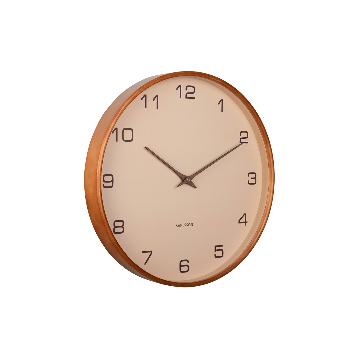Zegar ścienny Karlsson 5993SB design beżowy, średnica 40 cm