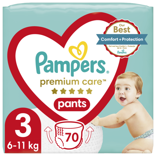 Pampers Diapers Premium Care Pants 70 buc, mărimea3