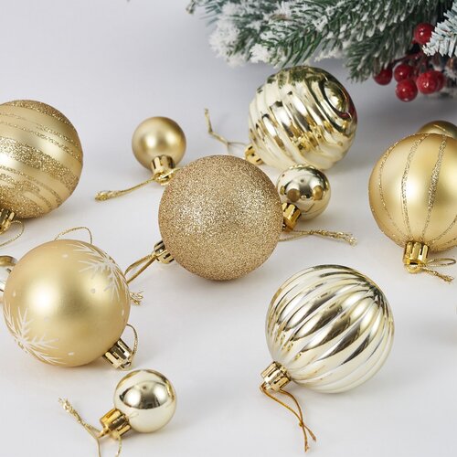 Set ornamente Crăciun 4Home Merry&Bright, 42 buc., auriu