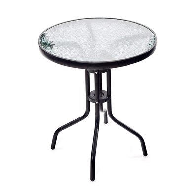 Kovni stolček s stekleno ploščo, premer 60 cm