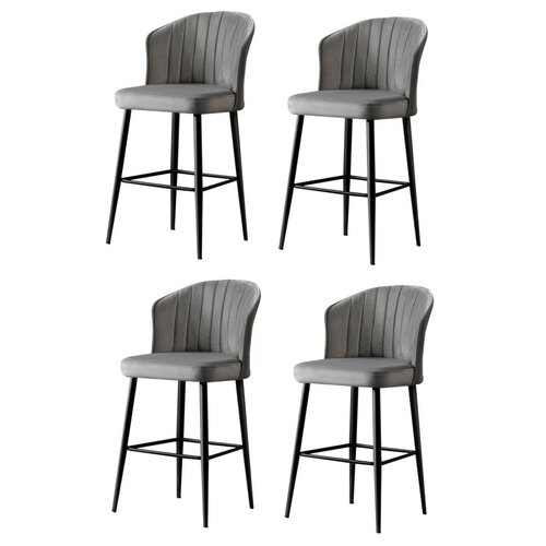 Barstuhl-Set Rubi Grey, 4 Stück