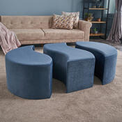 Taburet Alya Puf Blue