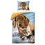 Lenjerie din bumbac Animals Dog andCat, 140 x 200 cm, 70 x 90 cm