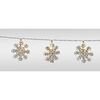 Veriga s svetlečimi snežinkami, 120 cm, toplobela, na baterije