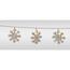 Łańcuch ze świecącymi płatkami śniegu, 120 cm, ciepła biała, na baterie